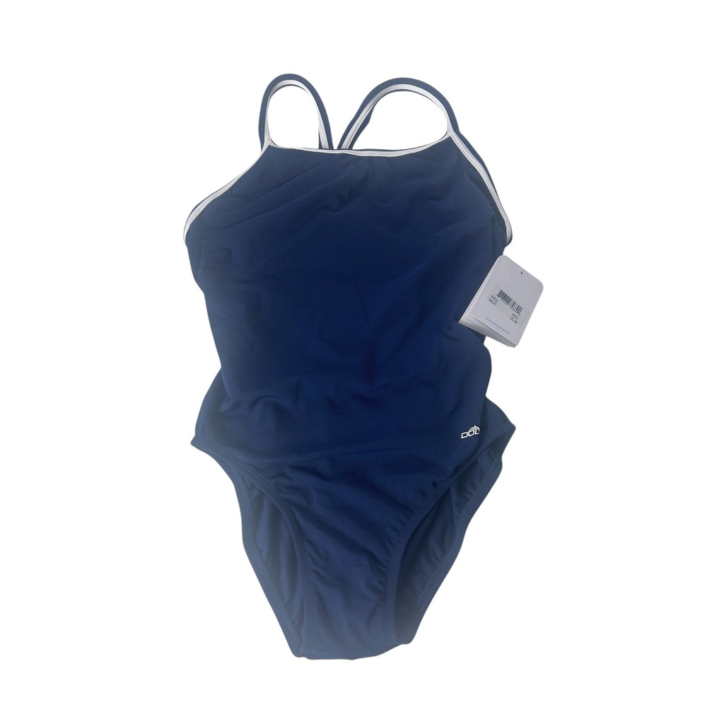 Dolfin Reliance Womens Swimsuit Navy Blue One Piece Swimsuit‎ 9582C US 40 NWT
